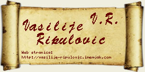 Vasilije Ripulović vizit kartica
